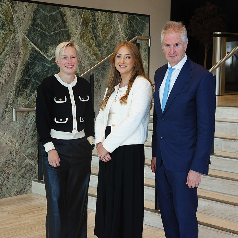 L-R Sinead Donovan (Chairperson), Emma Broderick (Partner - Head of Indirect Tax), Bernard Doherty (Partner - Head of Tax)