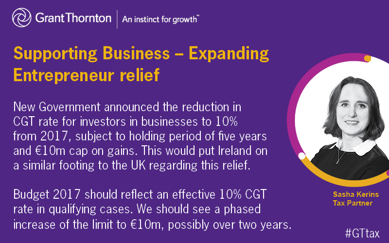 Supporting Business - expanding entrepreneur relief